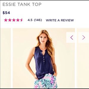 Lilly Pulitzer Essie Top - Navy - Sz S